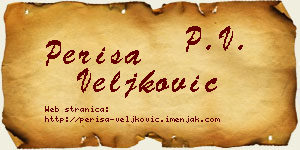 Periša Veljković vizit kartica